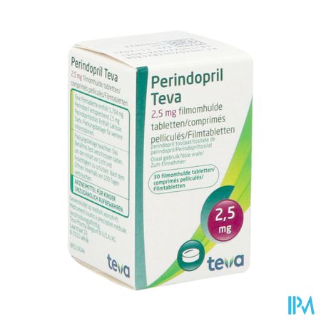 Perindopril Teva 2,5mg Comp Pell 30 X 2,5mg