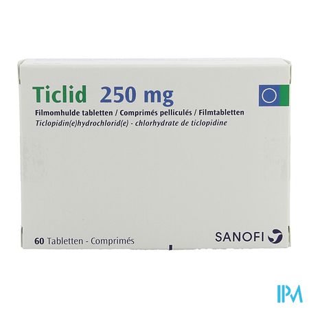 Ticlid 250mg Impexeco Tabl 60 X 250mg Pip 1