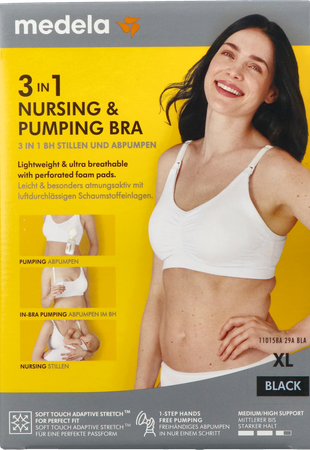 Medela Beha Kolven&voeden 3in1 Xl Zwart 1