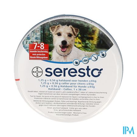 Seresto 1,25g+0,56g Collier Chiens 38cm <8kg