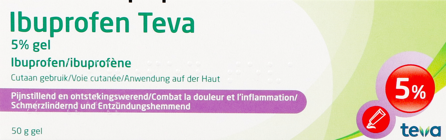 Ibuprofen Teva Gel Tube 50g 2