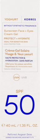 Korres Ks Yoghurt Cr Sol Vis&yeux Ip50 S/parf.40ml 5