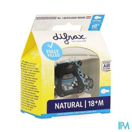 Difrax Sucette Natural 18m+ Boy 3