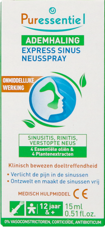 Puressentiel Ademhal.sinus Expr.neusspray Bio 15ml 4
