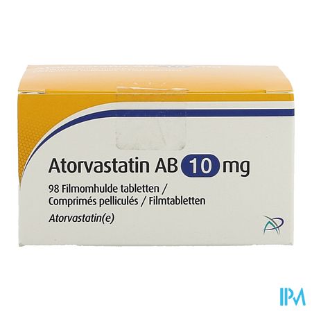 Atorvastatin Ab 10mg Comp Pell 98 Pvc/pe/pvdc/alu 1