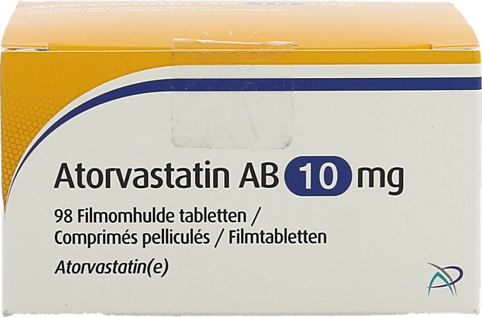 Atorvastatin Ab 10mg Comp Pell 98 Pvc/pe/pvdc/alu 1