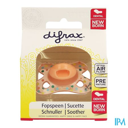 Difrax Fopspeen Newborn Dental Sil Girl-2/2m 1 796 8