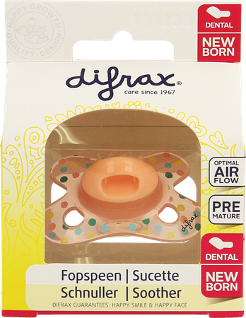 Difrax Fopspeen Newborn Dental Sil Girl-2/2m 1 796 8