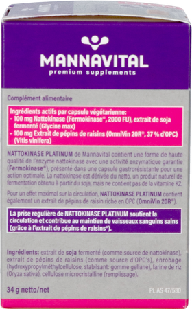 Mannavital Nattokinase Platinium V-caps 90 2