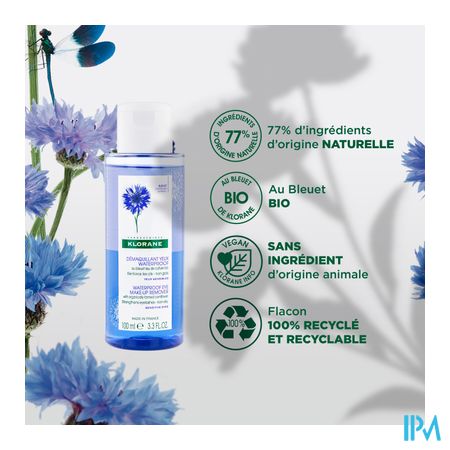Klorane Visage Bleuet Demaquillant Wtp Fl 100ml 4