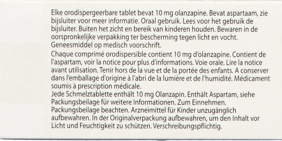 Olanzapine Ab 10mg Comp Orodisp. 98 3