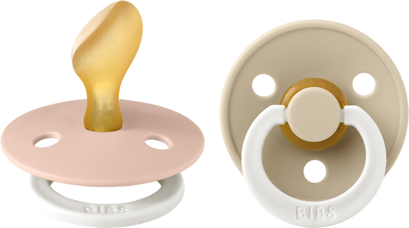 Bibs 2 Fopspeen Anatomic Glow Duo Vani/blush