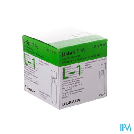 Linisol 1 % sol. inj. i.derm./i.v./s.c./p.dural amp. 20 x 10 ml