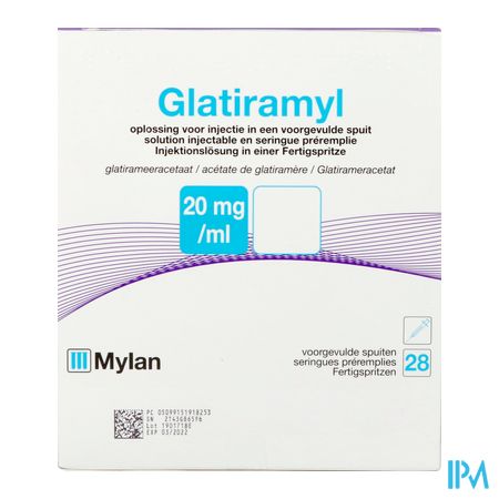Glatiramyl 20mg/ml Opl Inj Voorgevulde Spuit 28 1
