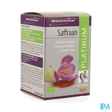 Mannavital Bio Saffraan Platinum V-caps 60