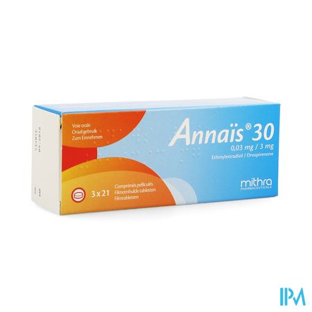 Annais 30 0,03mg/3mg Filmomh Tabl 3 X 21