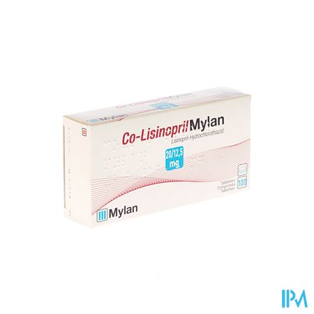 Co Lisinopril Mylan 20/12,5mg Comp 100