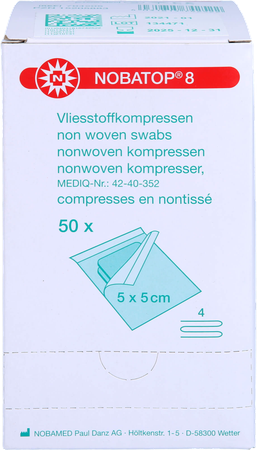 Nobatop 8 N/woven Ster/2 5,0cmx 5,0cm 60 9300108 2