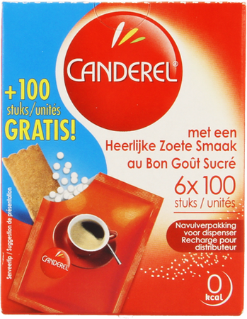 Canderel Navulpak Voor Dispenser Maxi Tabl 500+100 4