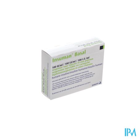 Insuman Basal 100 Iu/ml 5 Cartouches 3ml