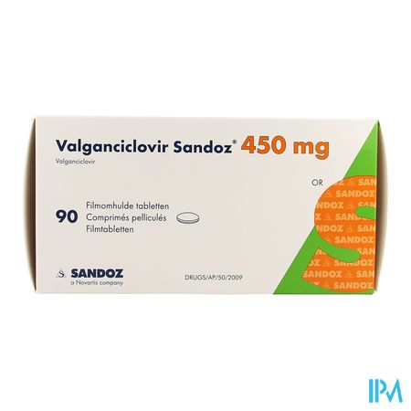 Valganciclovir Sandoz 450mg Filmomh Tabl 90 1