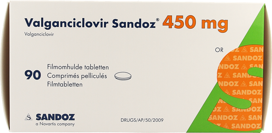 Valganciclovir Sandoz 450mg Filmomh Tabl 90 1