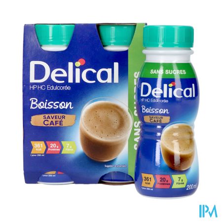 Delical Boisson Lactee S/sucre Cafe 4x200ml 4