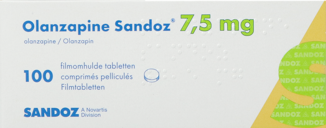Olanzapine Sandoz 7,5mg Comp Pell 100 1