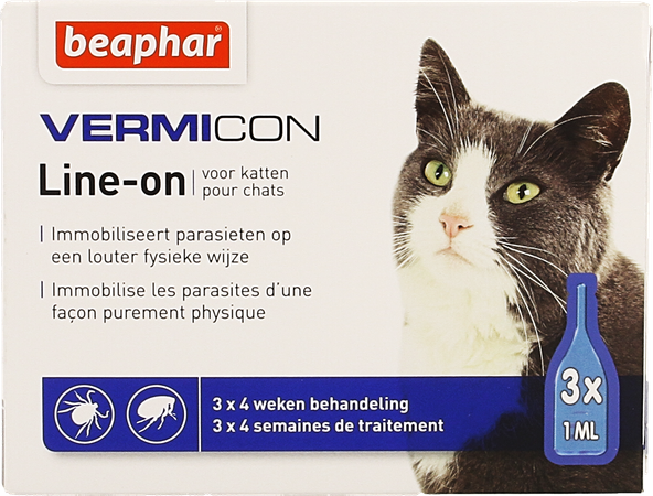 Beaphar Vermicon Line-on Chat 3x1ml 1