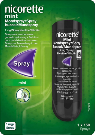 Nicorette Mint 1mg Spray Buccal S/sucre 150 1