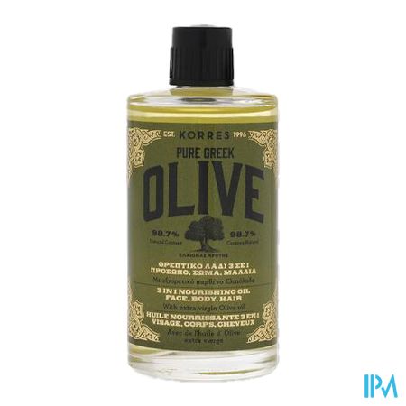 Korres Kf Huile Olive 3en1 Visage Corps Chev.100ml 3