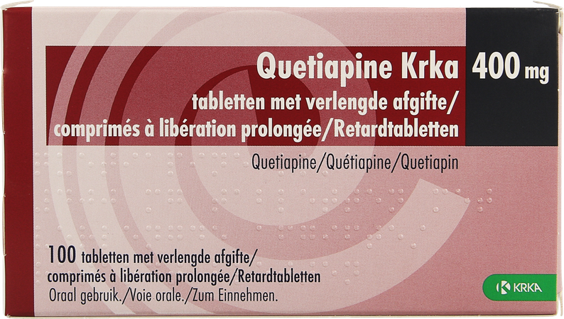 Quetiapine Krka 400mg Verl.afgifte Comp 100x400mg 1