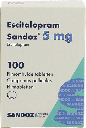 Escitalopram Sandoz 5mg Pot Filmomh Tabl 100 3