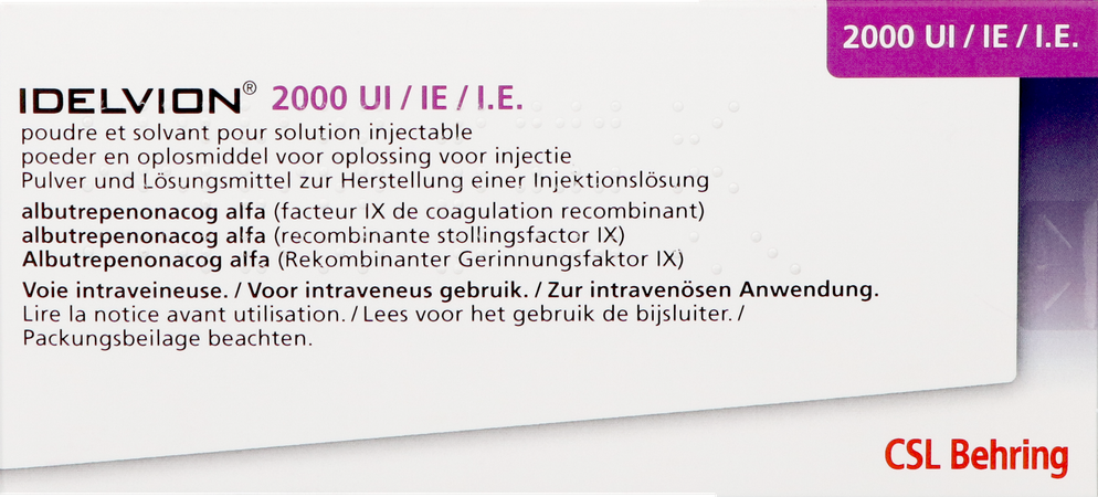 Idelvion 2000iu Orifarm Inj Fl 1 2