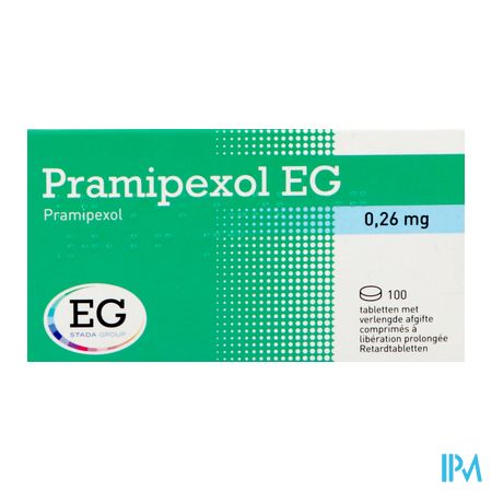 Pramipexol EG 0,26Mg Verlengde Afgifte Tabl 100 1