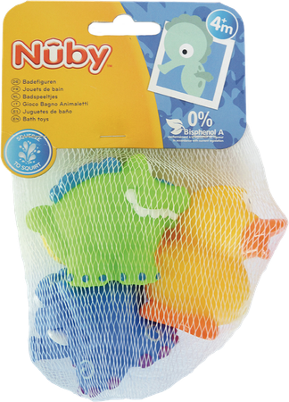 Nuby Spuitende badspeeltjes: Krokodil, Olifant en Eend - 4m+ 1