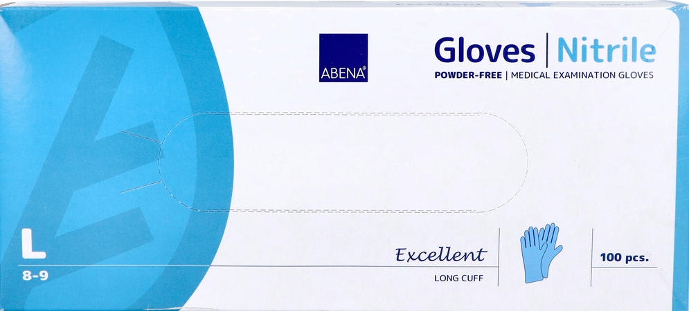 Abena Excellent Handschoen Nitrile l Blauw 1