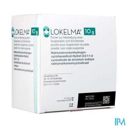 Lokelma 10g Pdr Pour Susp Orale Sach 30