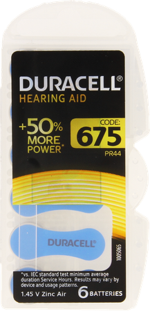 Duracell Easytab Pile Auditive Da675 6 Bleu 2