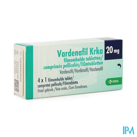 Vardenafil Krka 20mg Filmomh Tabl 4 X 20mg