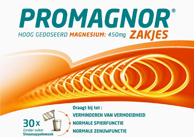 Promagnor: Magnésium Hautement Dosé 450mg (30 sachets) 1