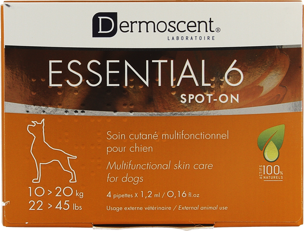 Essential 6 Spot-on Hond 10-20kg Pipet 4x1,2ml 2