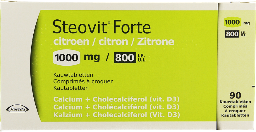 Steovit Forte Citroen 1000mg/800ie Kauwtabl 90 Pip 9