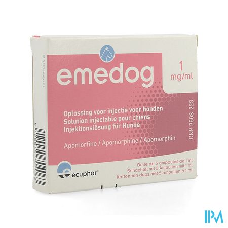 Emedog 1mg/ml Inj Opl Hond Amp 5x1ml