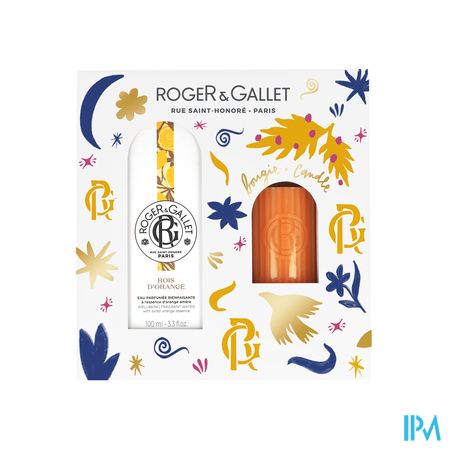 Roger&gallet Kerstset Bois Orange 100ml + Kaars