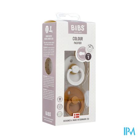 Bibs 1 Sucette Duo Haze/caramel 2