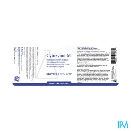 Cytozyme M Biotics Comp 60 2