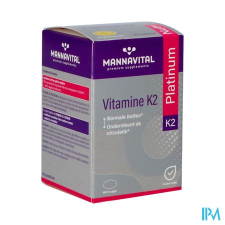 Mannavital Vitamine K2 Platinum V-caps 60