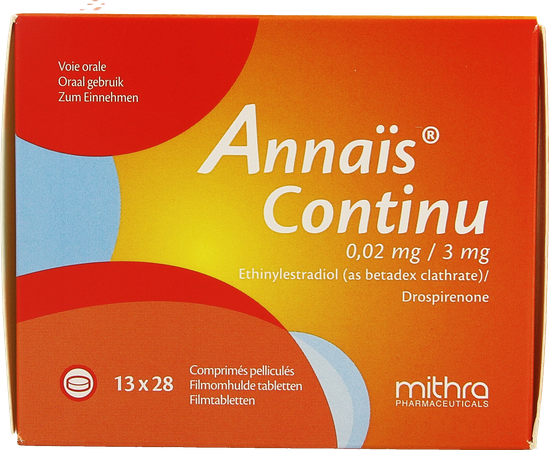 Annais Continu 3mg/0,020mg Filmomh Tabl 13 X 28 2