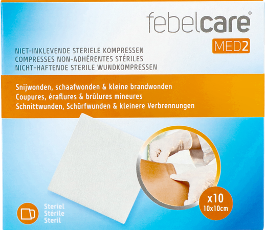 Febelcare Med2 Komp.n/inkl. Ster. 10,0x10,0cm 10x1 2